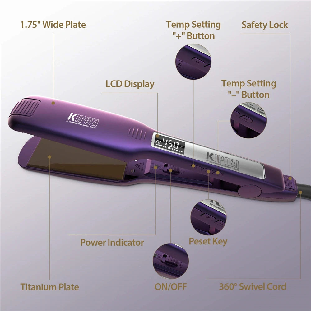 KIPOZI Professional Titanium Flat Iron