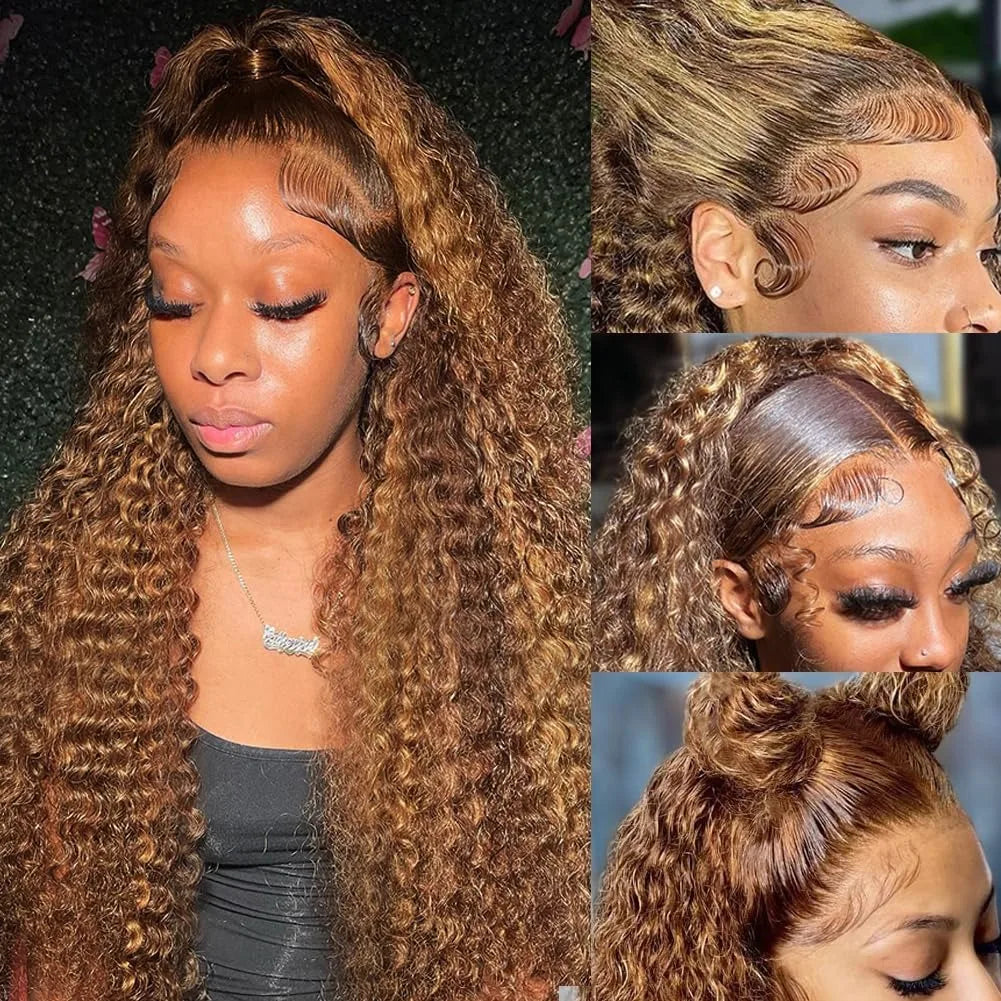 Highlight Honey Brown Curly
