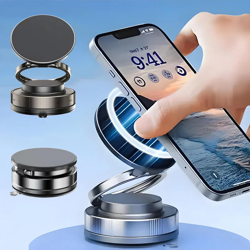 3-IN-1 Magnetic Foldable Phone Stand - Car, Desk & Travel Mount