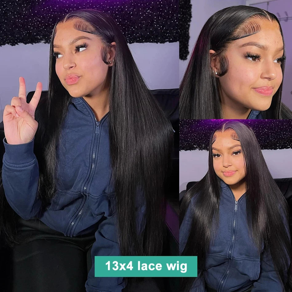 Straight Human Hair Wigs Hd Lace Brazilian