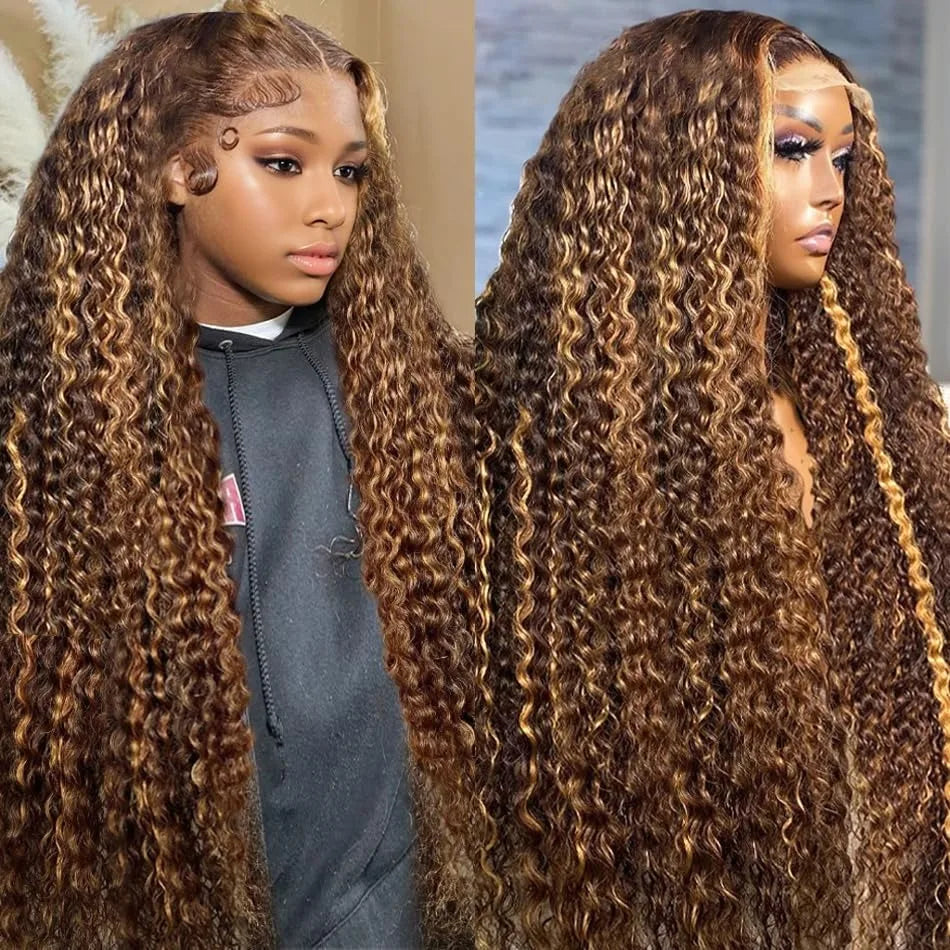 Highlight Honey Brown Curly