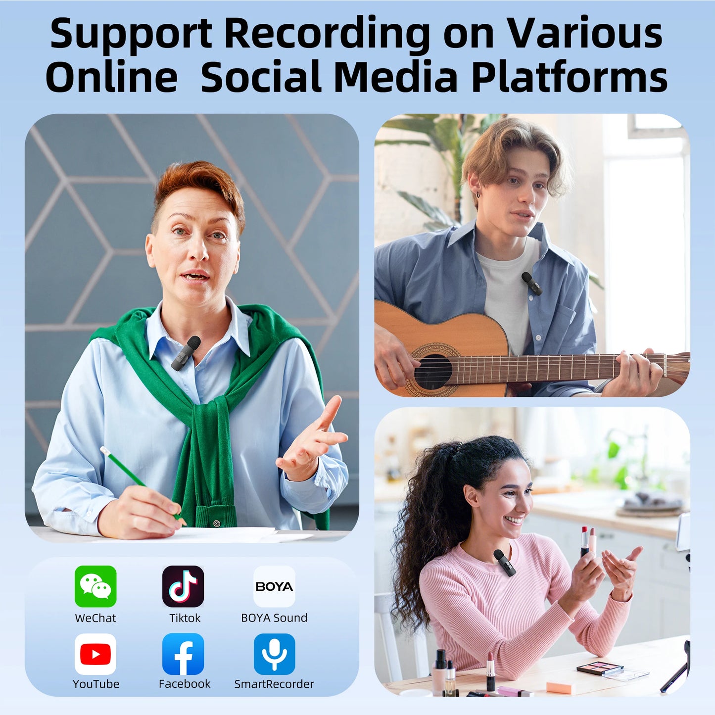 BOYA BY-V Pro Wireless Lavalier Microphone Ki