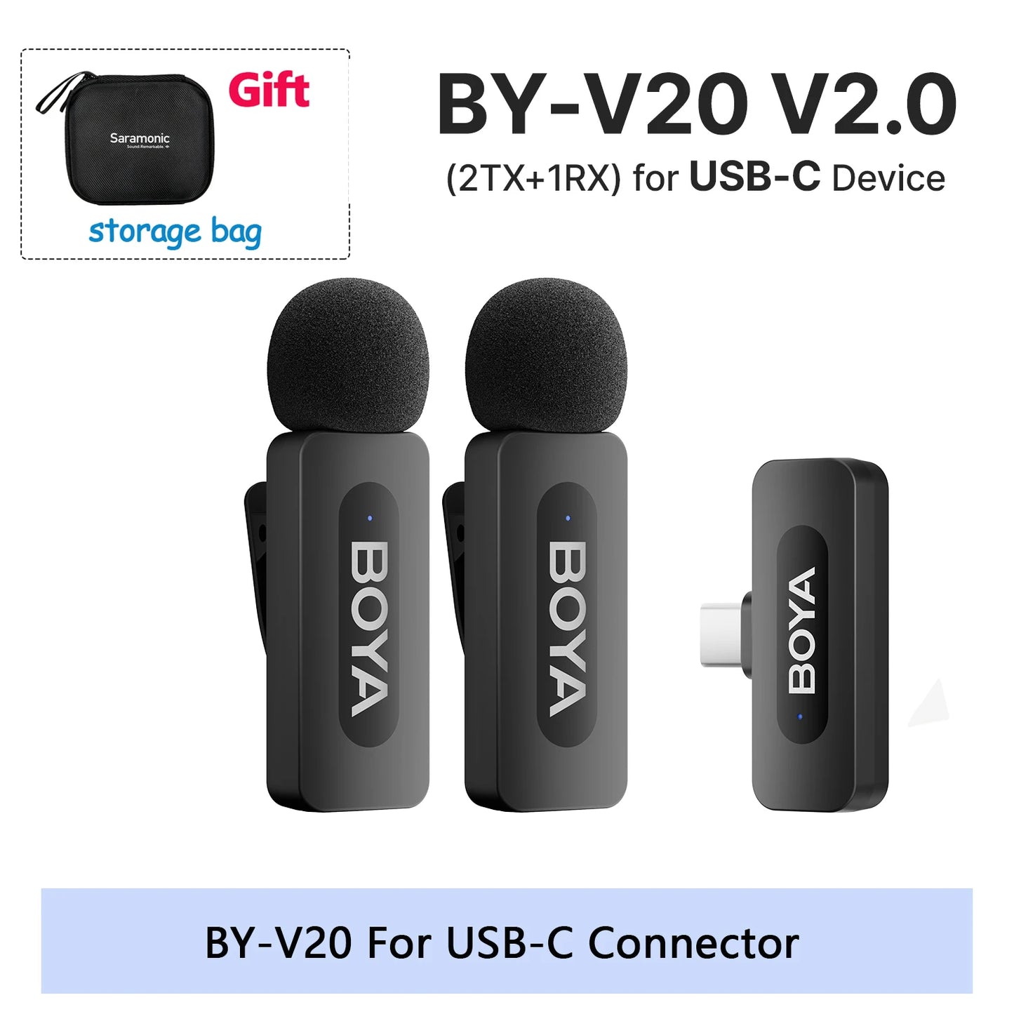 BOYA BY-V Pro Wireless Lavalier Microphone Ki