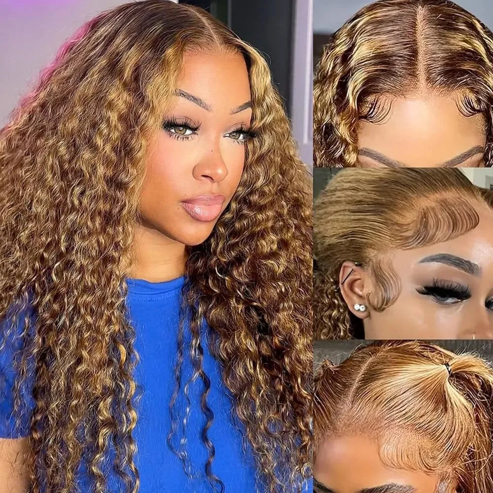 Highlight Honey Brown Curly