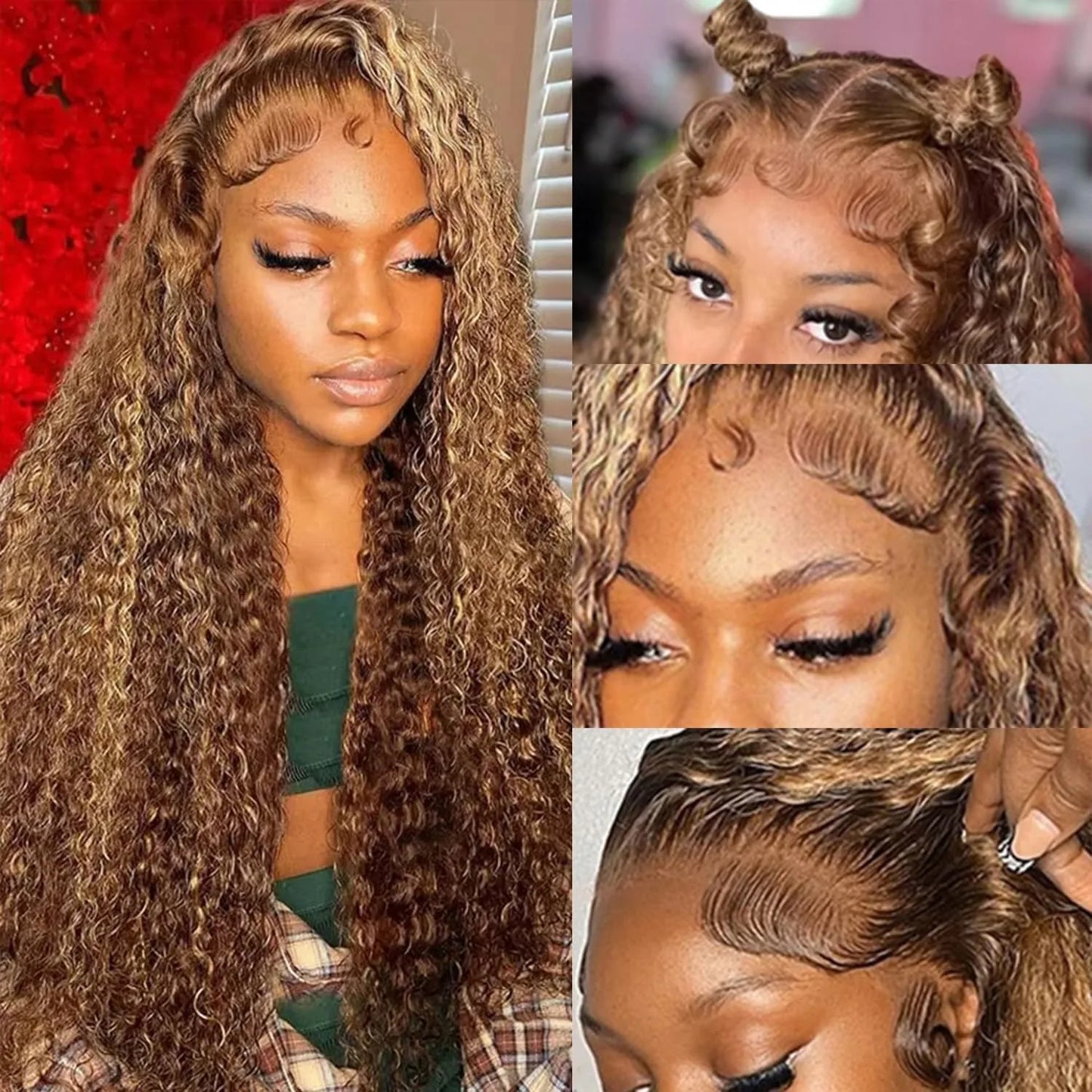 Highlight Honey Brown Curly