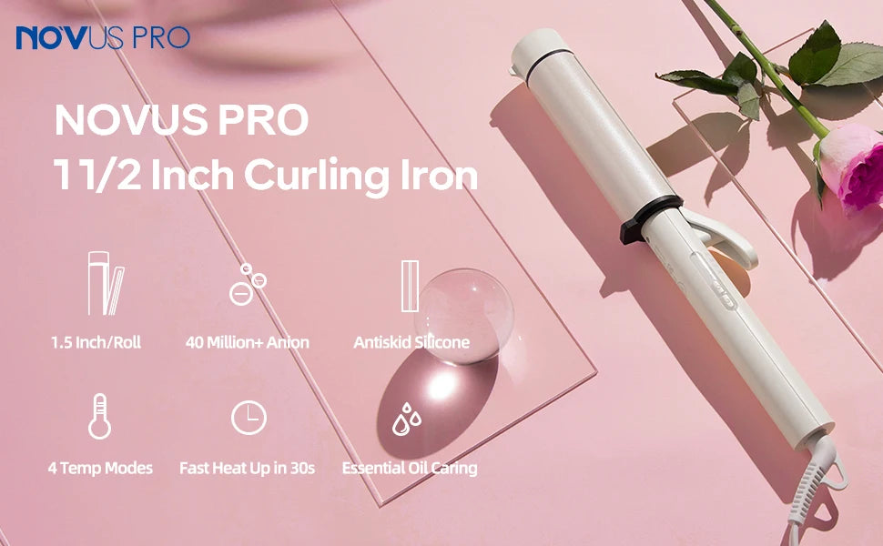 1.5 Inch Extra Large Curling Wand for Long Hair