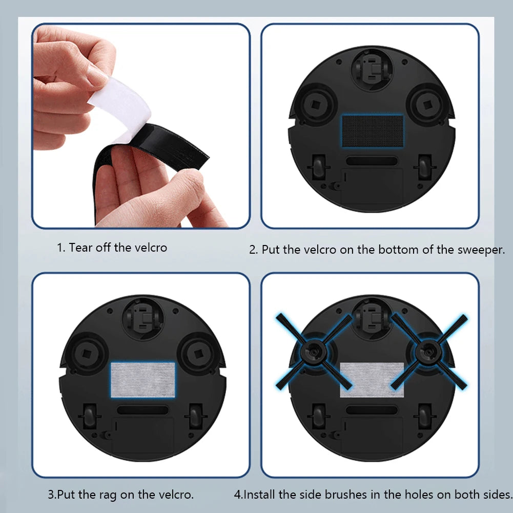 Smart Automatic Floor Cleaning Mop - Rechargeable Cordless Robot Cleaner
