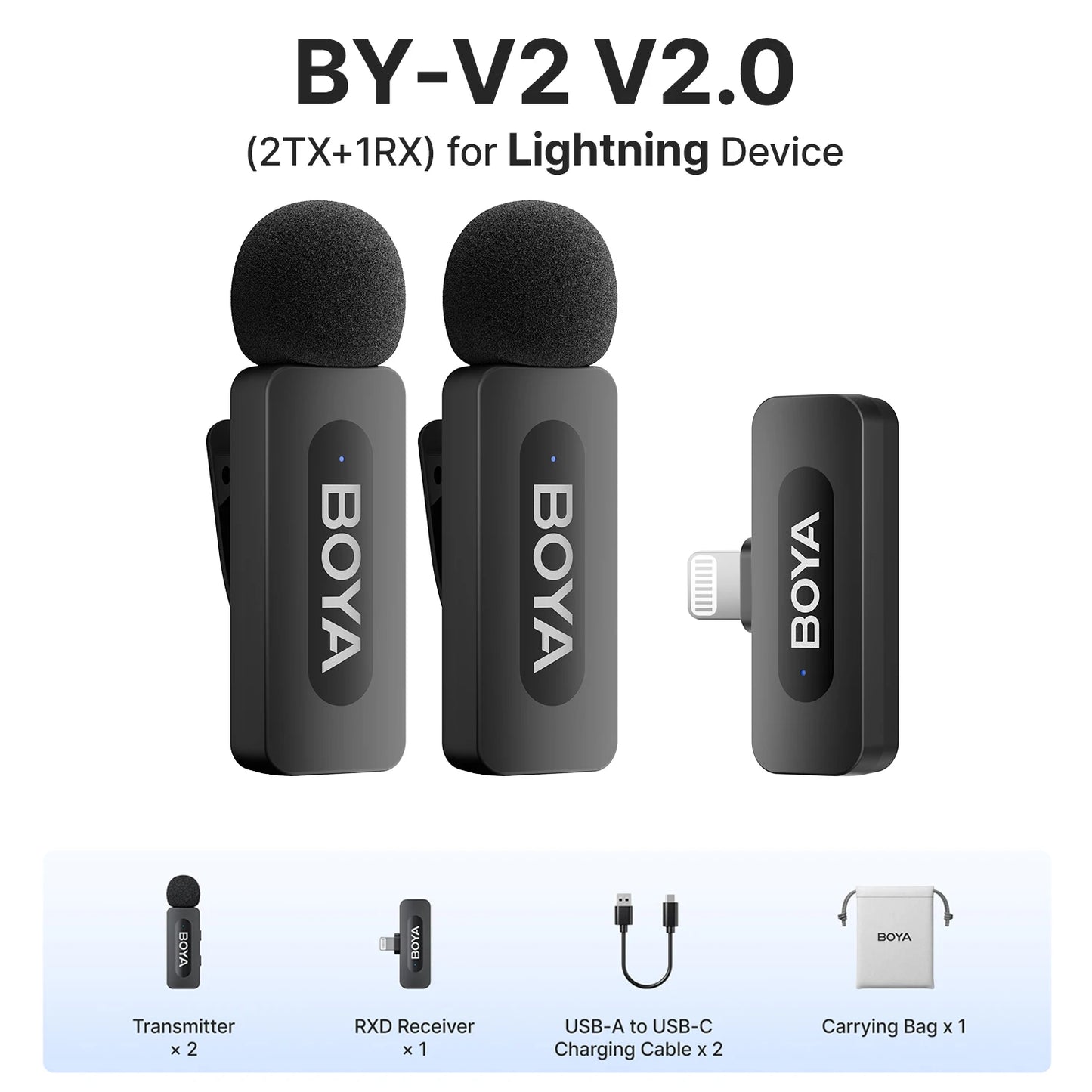 BOYA BY-V Pro Wireless Lavalier Microphone Ki