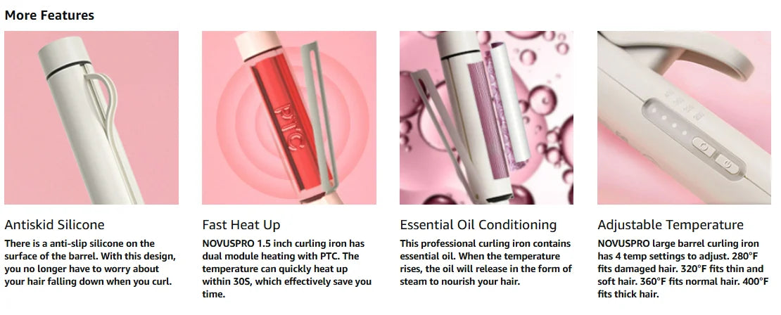 1.5 Inch Extra Large Curling Wand for Long Hair