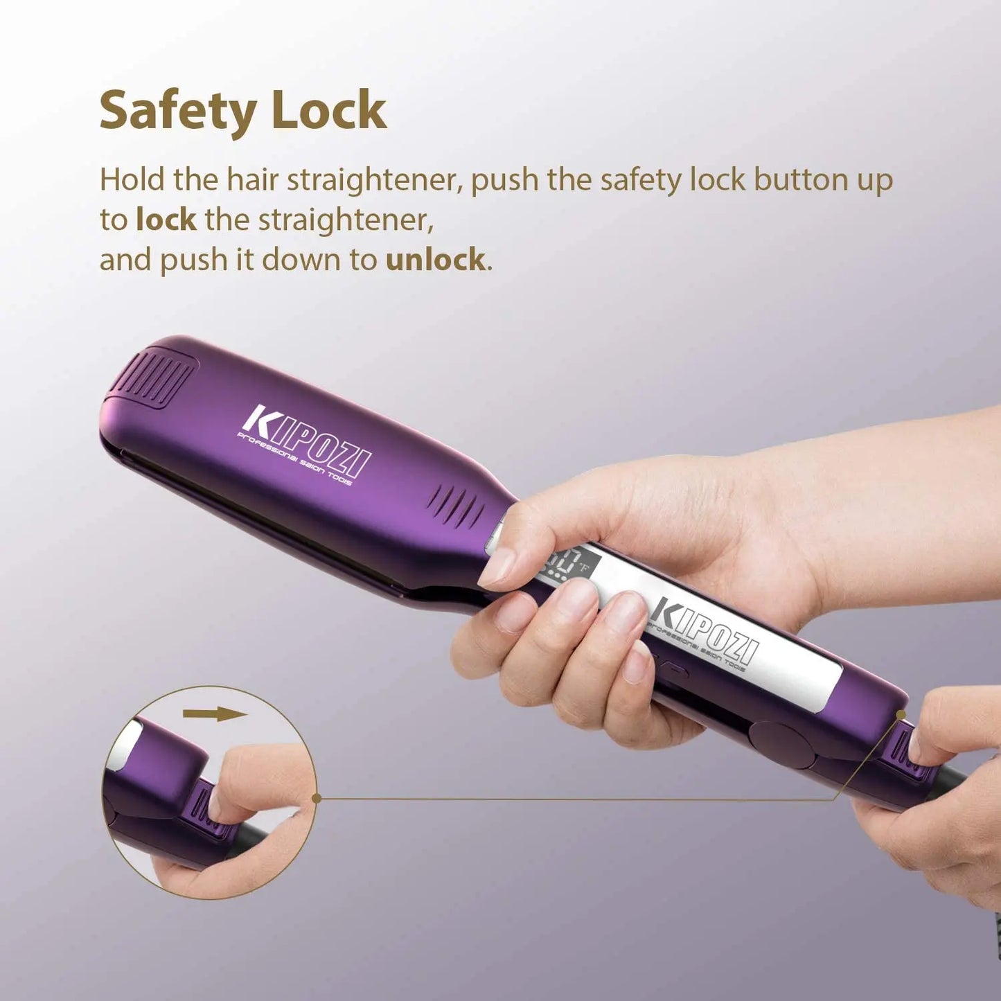 KIPOZI Professional Titanium Flat Iron