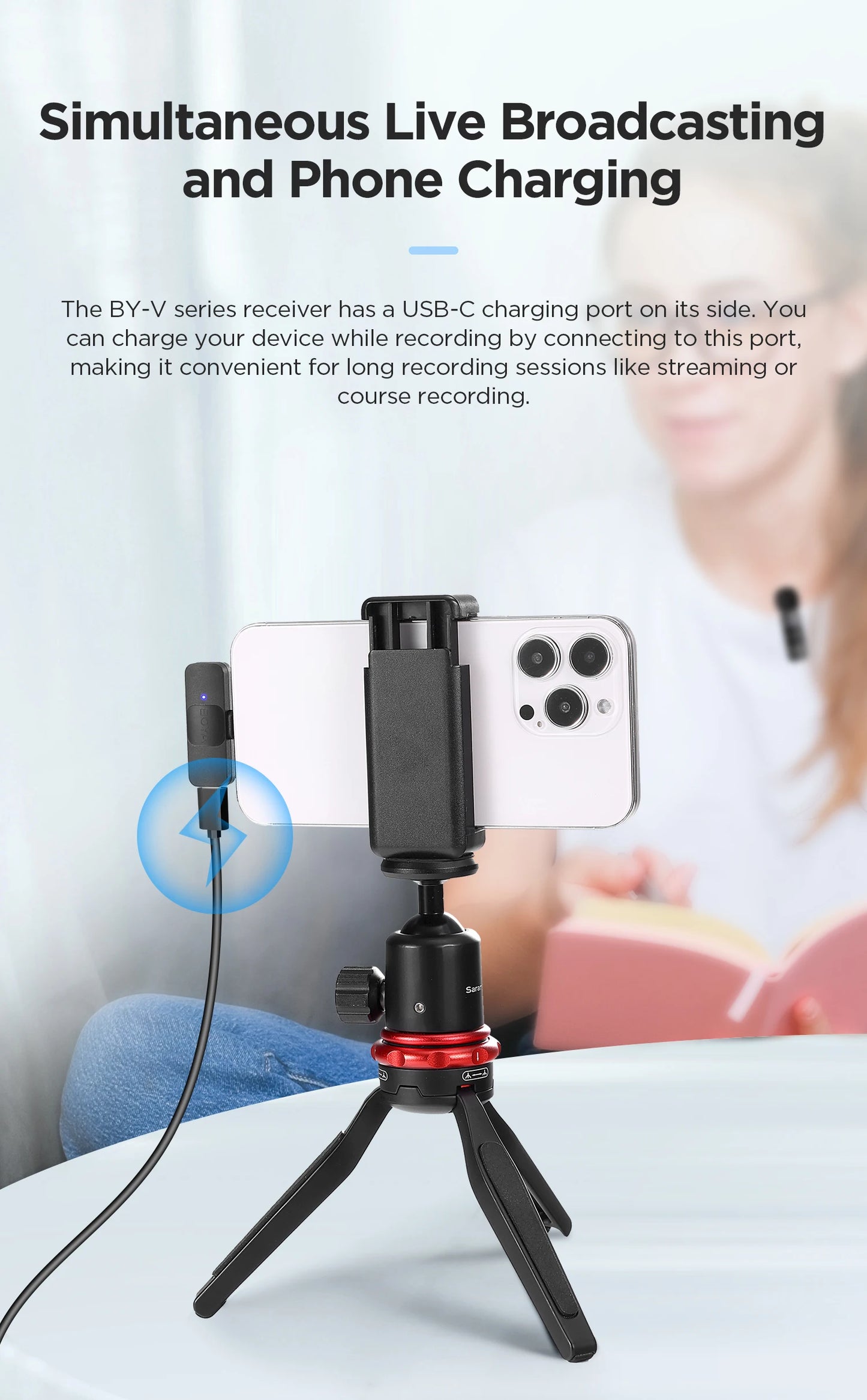 BOYA BY-V Pro Wireless Lavalier Microphone Ki