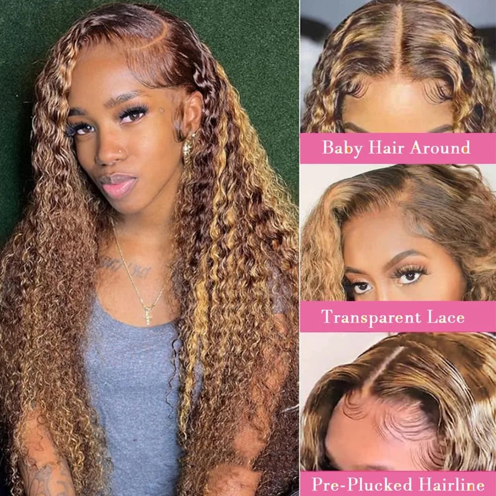 Highlight Honey Brown Curly