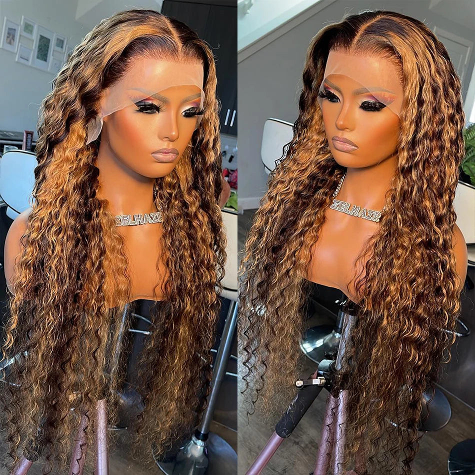 Highlight Honey Brown Curly